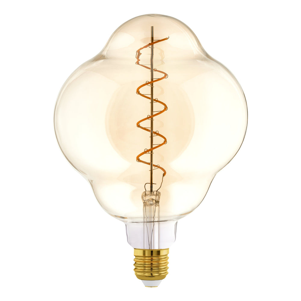4W E27 LED CL150 globe amber/black vapourised small Amber GLOBES