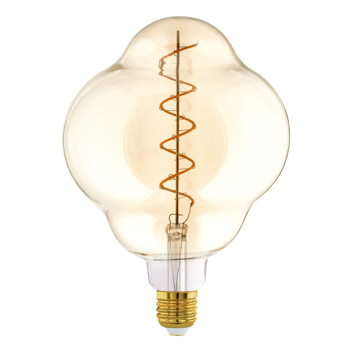 4W E27 LED CL150 globe amber/black vapourised small Amber GLOBES