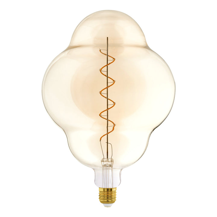 4W E27 LED CL200 globe amber/Black Vapourised Large GLOBES