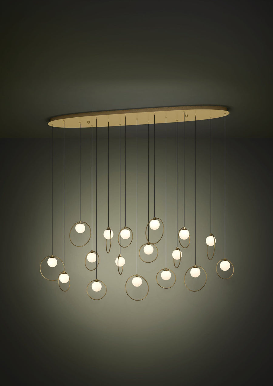 PORTOCOLOM 17 lights Oblong pendant light Pendant