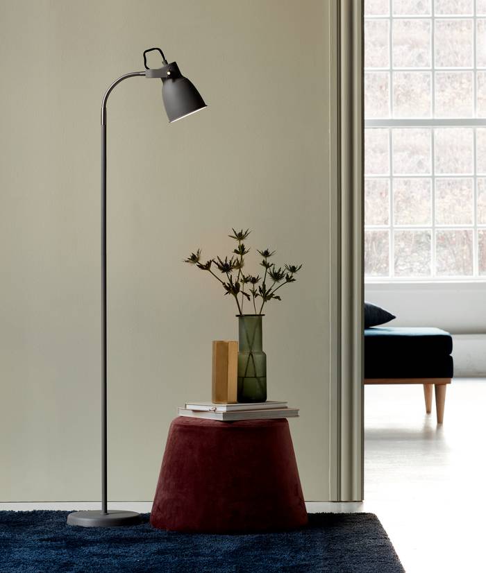 Adrian | Floor Lamp | Anthracite/Grey Floor Lamp