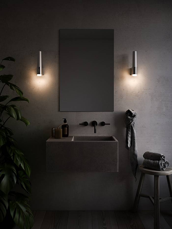 Helva Night Wall Light Chrome/White VANITY LIGHT
