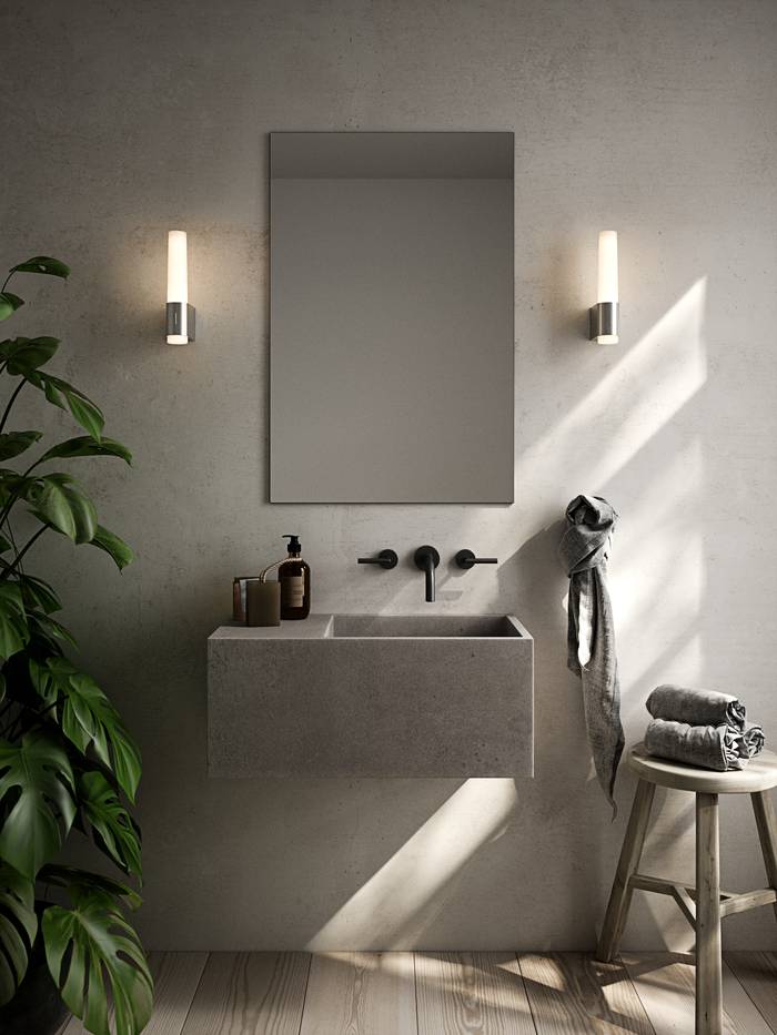 Helva Night Wall Light Chrome/White VANITY LIGHT