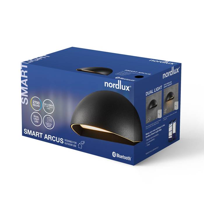 Arcus Smart Wall Light Black/Grey