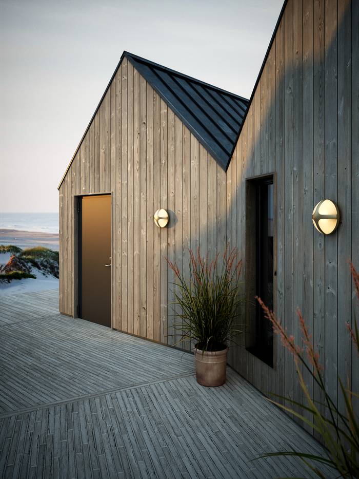 Cross | Wall Light | Black/Gold BUNKER