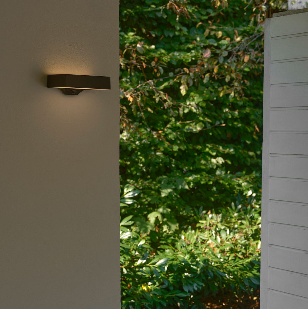 Monay Square Up and Down Solar Wall light Black Solar Wall Light