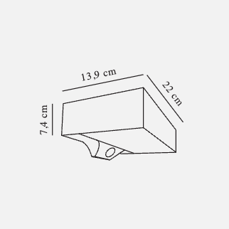 Monay Square Up and Down Solar Wall light Black Solar Wall Light