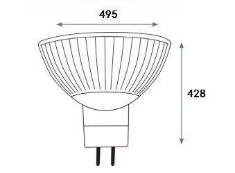 5W LED MR16 12V Dimmable Light Globe (35 Watt Halogen Equiv) GLOBES