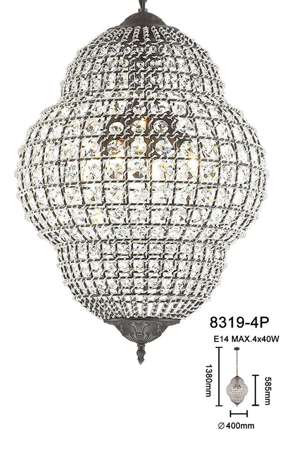 Evertop Crystal Ovoid Pendant Pendant