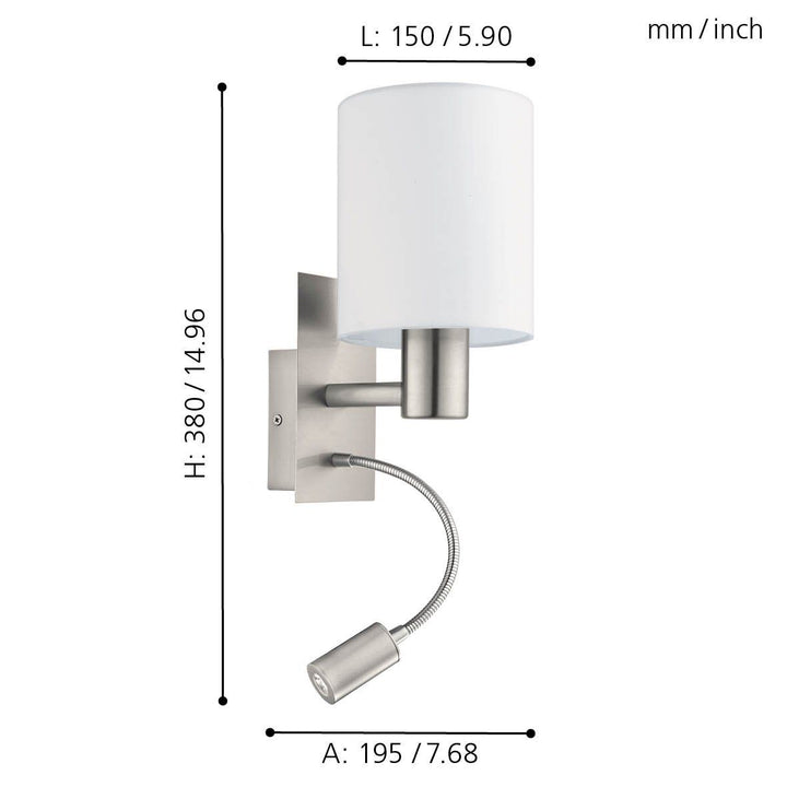 PASTERI wall light with led spotlight WALL LIGHT