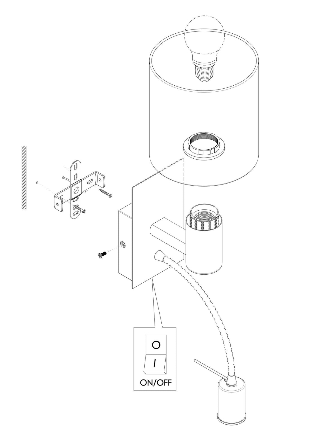 PASTERI wall light with led spotlight WALL LIGHT