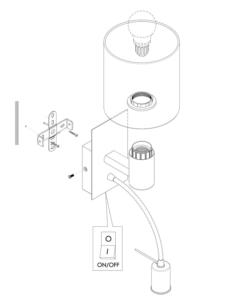 PASTERI wall light with led spotlight WALL LIGHT