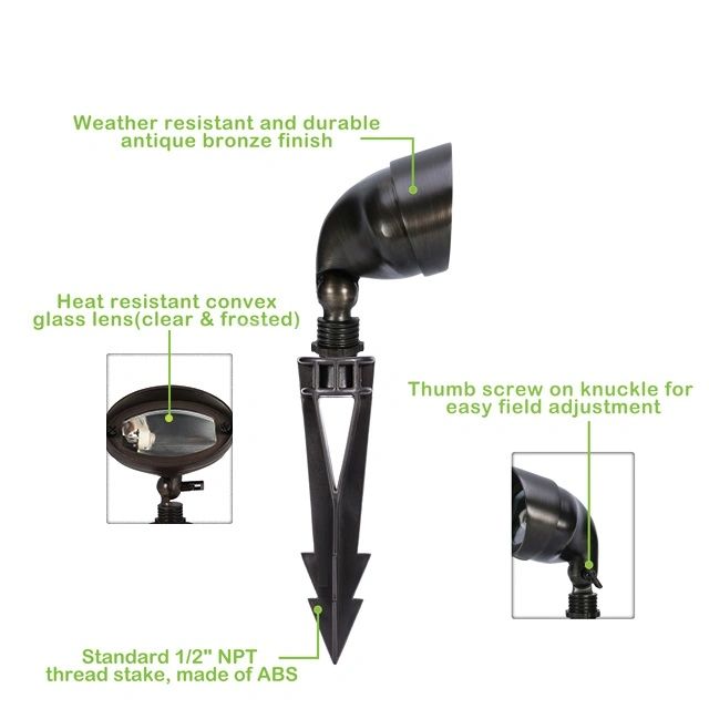 Brass Area Floods PFL2900WB Path lights