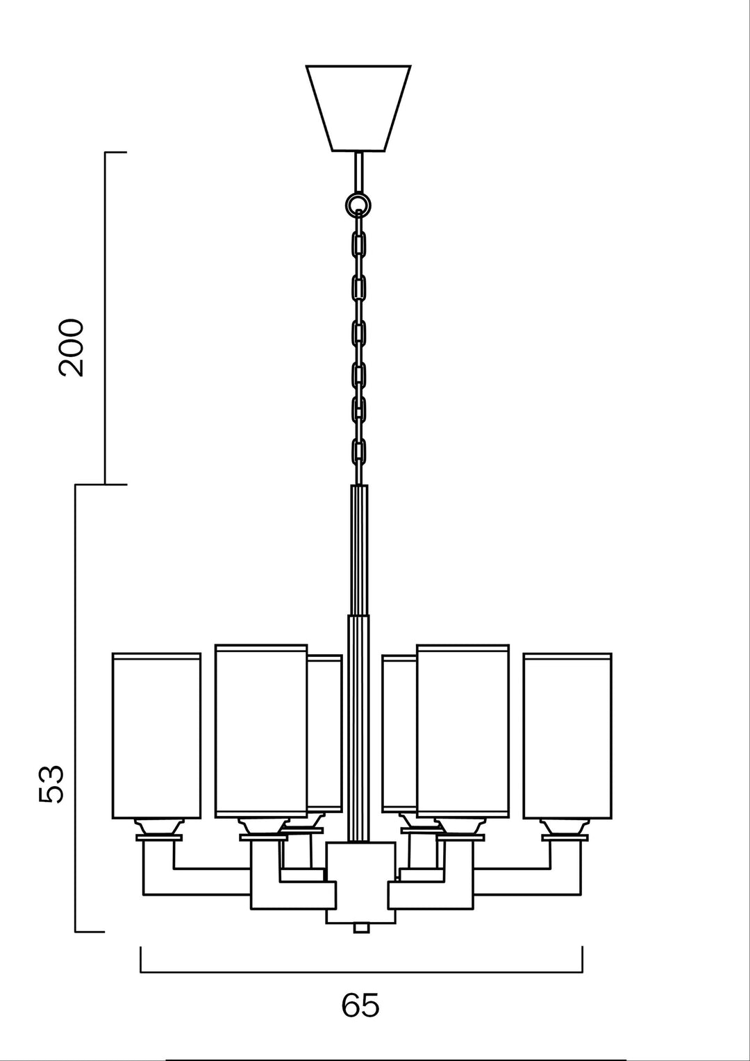TELBIX AHERN 6 LIGHTS PENDANT SOLID BRASS Pendant
