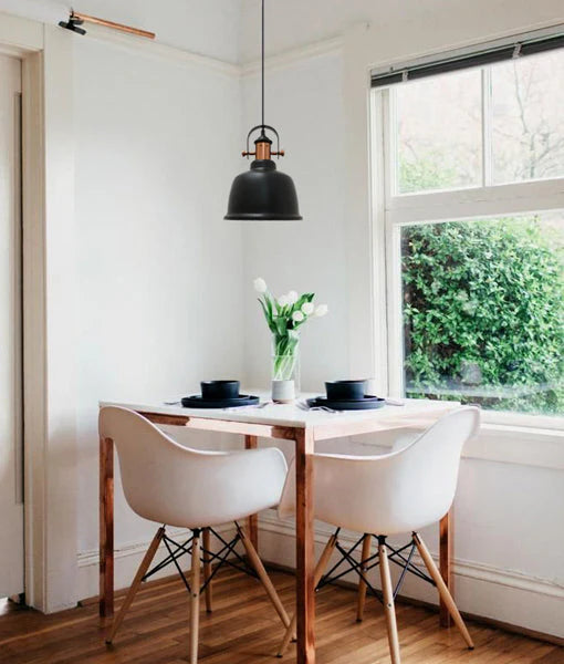 ALTA: Industrial Bell Shape With Copper Highlights Pendant Lights Pendant