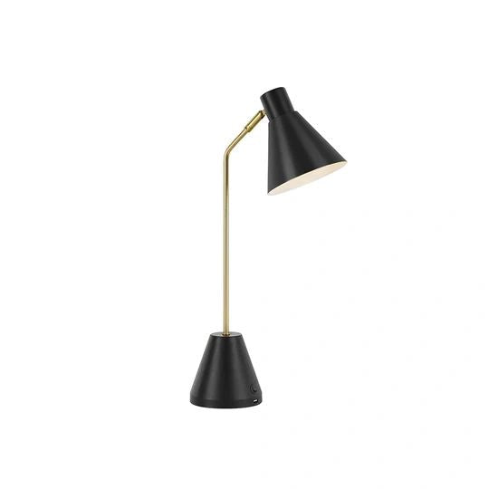 TELBIX AMBIA TABLE LAMP WITH USB BLACK TABLE LAMP