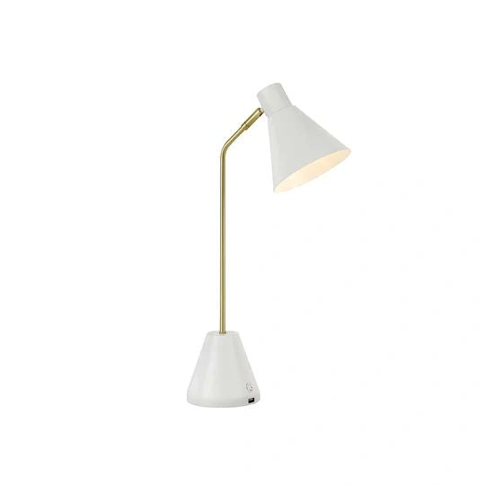 TELBIX AMBIA TABLE LAMP WITH USB WHITE TABLE LAMP