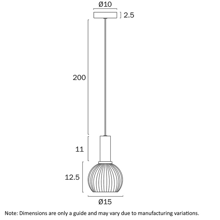 AOSTA 15CM PENDANT Pendant
