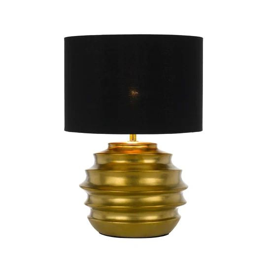 TELBIX ARAS CERAMIC TABLE LAMP GOLD TABLE LAMP