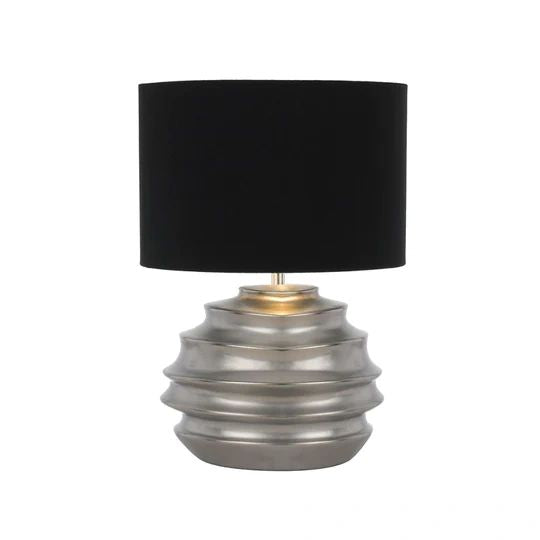 TELBIX ARAS CERAMIC TABLE LAMP SILVER TABLE LAMP