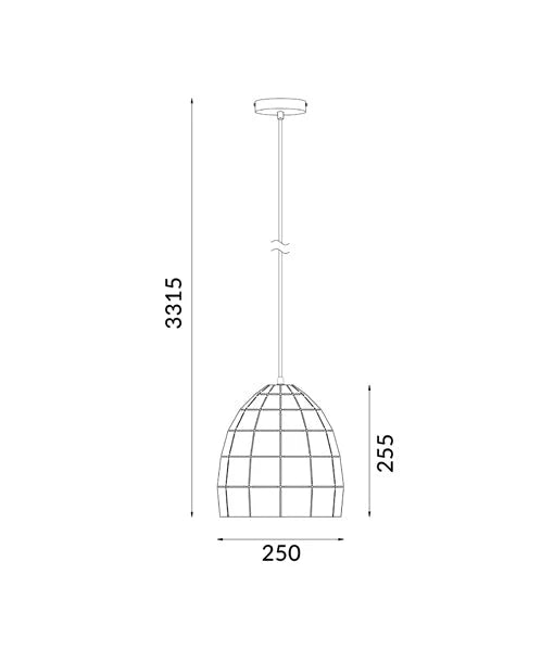 ARMIS: Retro Tiled Ellipse Shape Pendant Lights Pendant