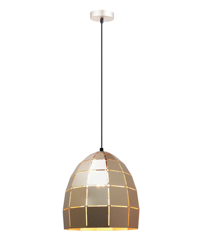 ARMIS: Retro Tiled Ellipse Shape Pendant Lights Champagne Gold Pendant