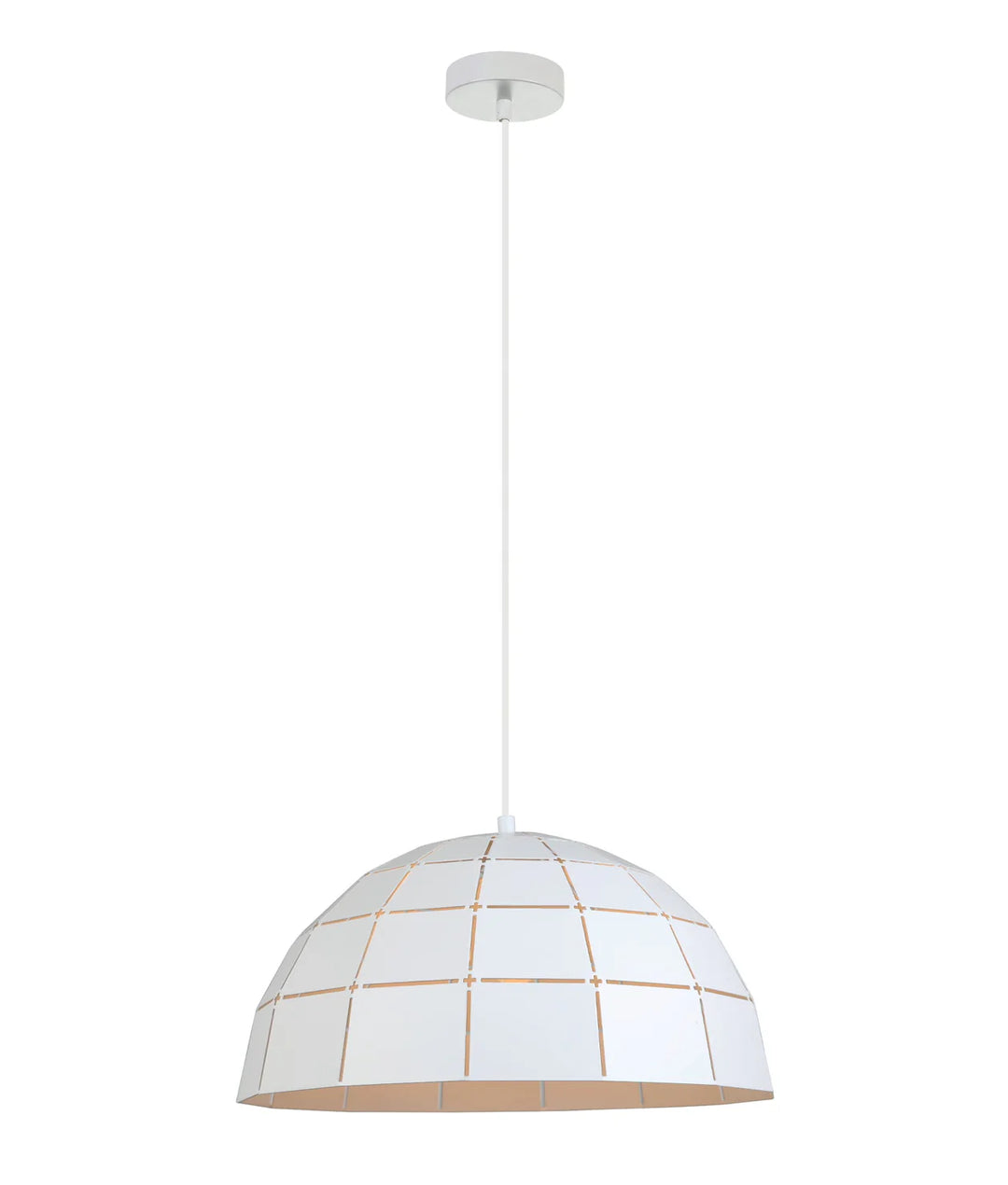 ARMIS: Retro Tiled Dome Shape Pendant Lights Matte White Pendant