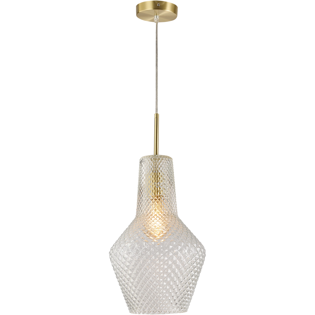 Avian Vintage Diamond Cut Glass 1 light pendant Clear Pendant