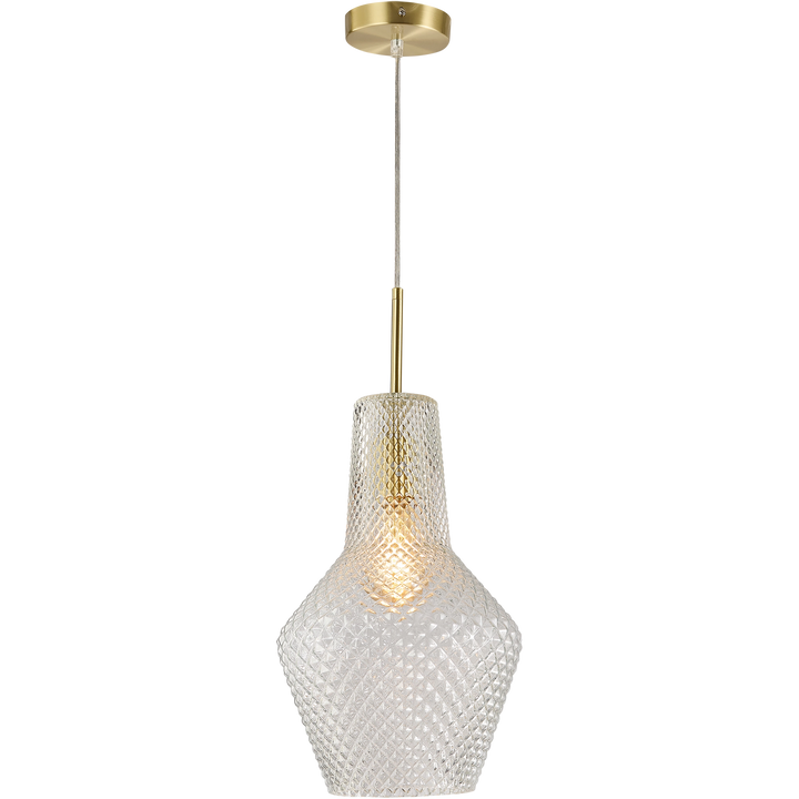 Avian Vintage Diamond Cut Glass 1 light pendant Clear Pendant