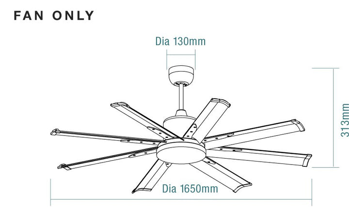 Albatross Mini 65″ DC Ceiling Fan With Remote Celling Fan