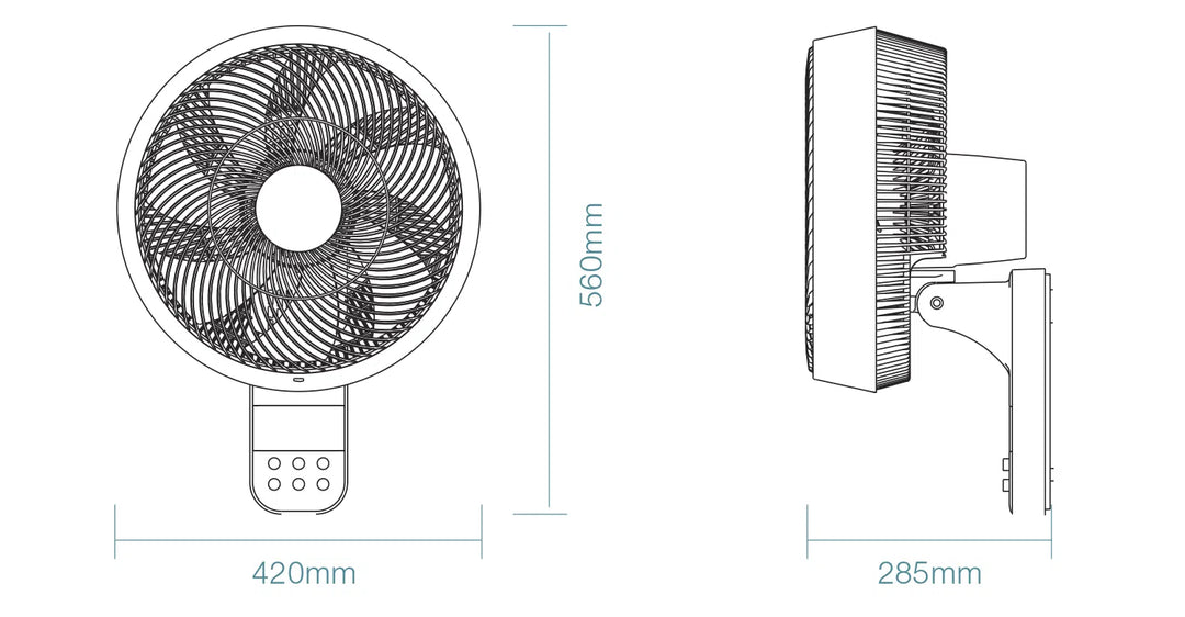 Avalon DC 14″ Smart Wall Fan With Remote Control WALL FANS