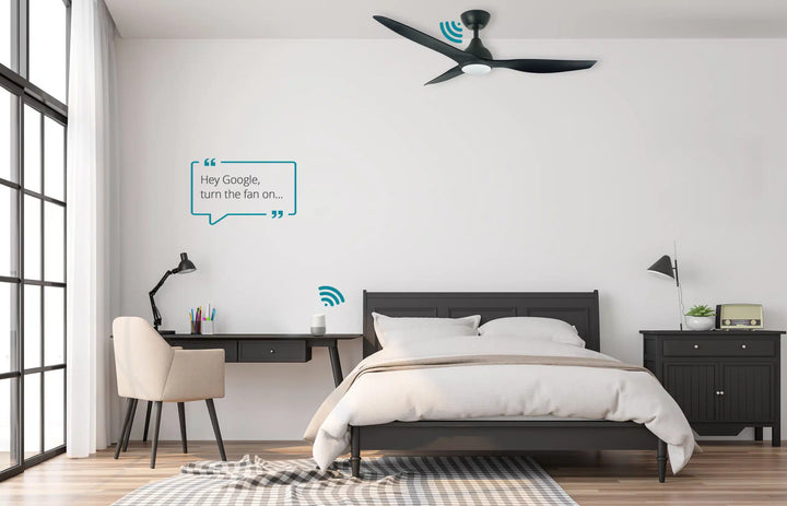 Avoca DC 48″ & 52″ Smart Ceiling Fan With WIFI Remote Control + LED Light Celling Fan