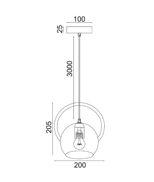 BELLA: Interior Small Dome Shape Pendant Lights Pendant
