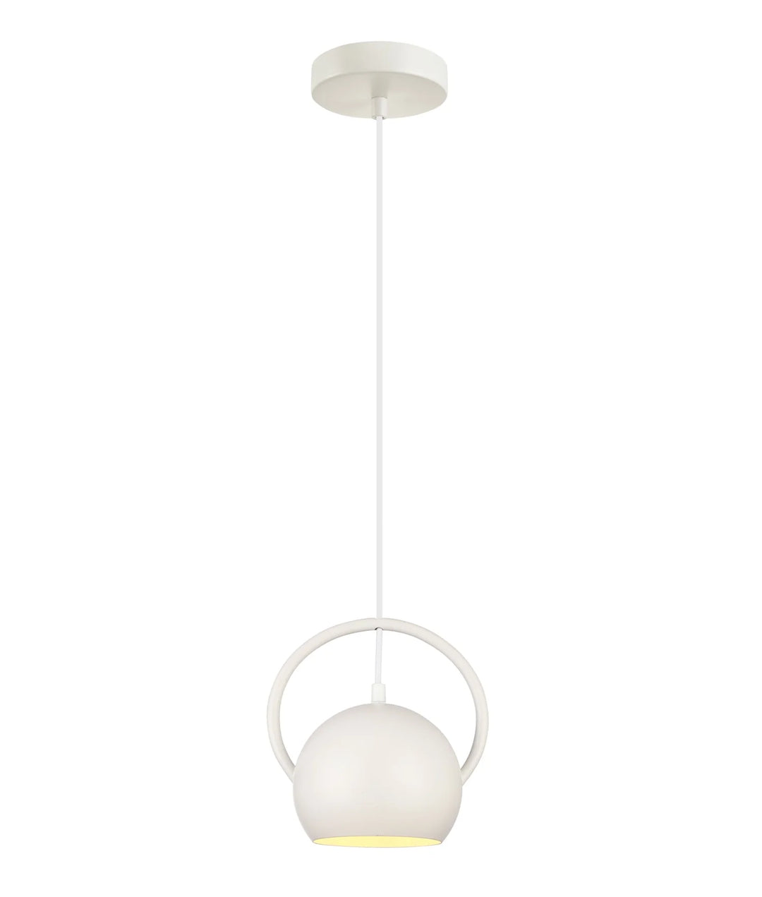BELLA: Interior Small Dome Shape Pendant Lights Matte White Pendant