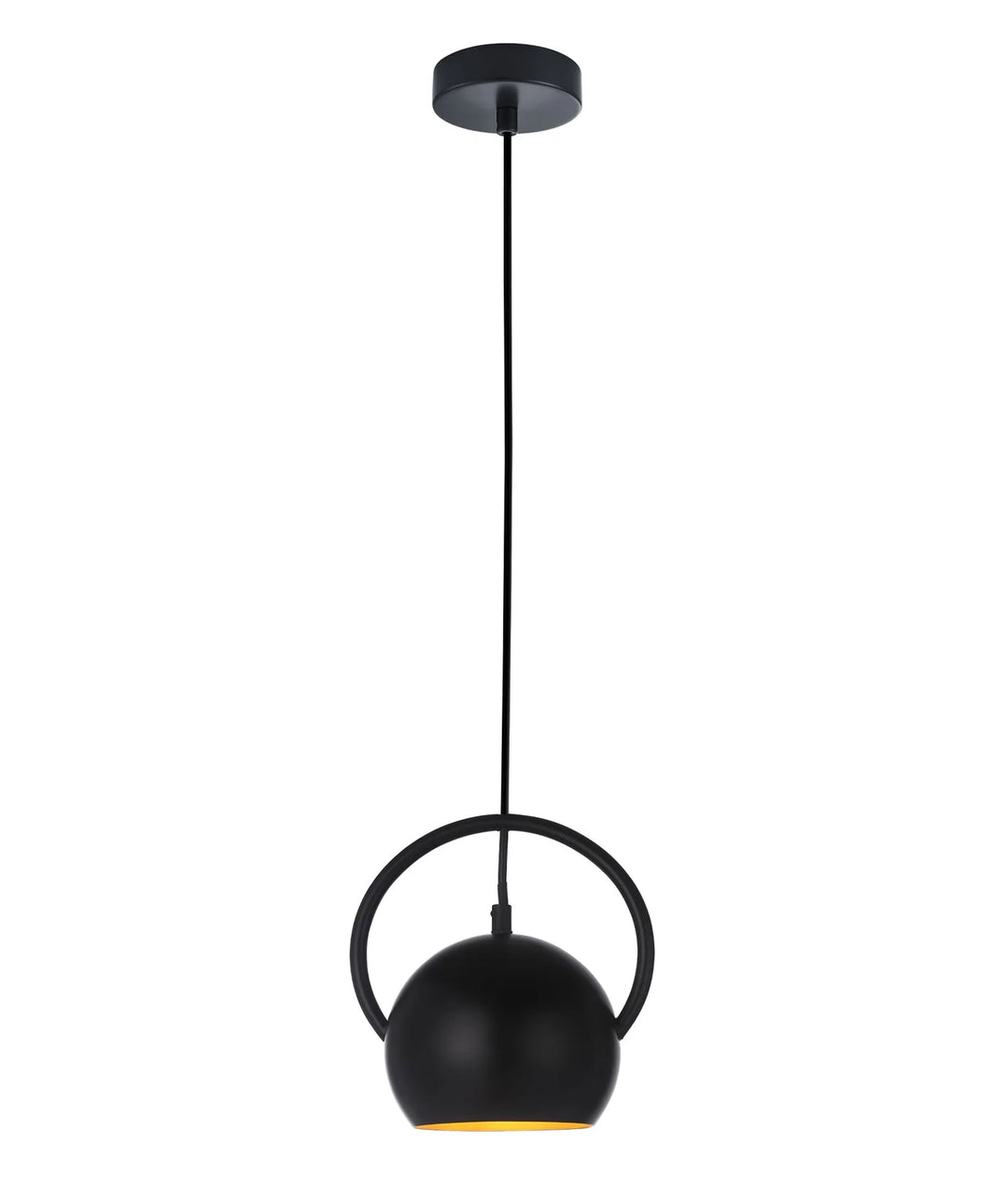 BELLA: Interior Small Dome Shape Pendant Lights Matte Black Pendant