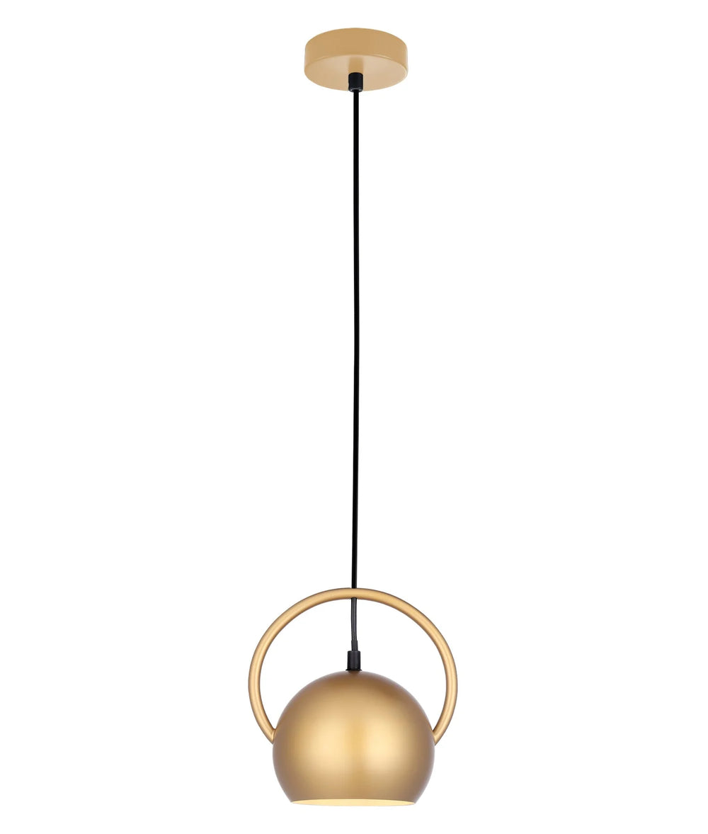 BELLA: Interior Small Dome Shape Pendant Lights Matte Gold Pendant