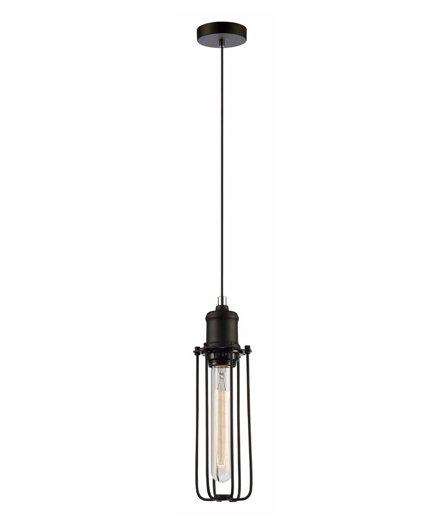 BLACKBAND Industrial Black Tubular Bird Cage Pendant Light Pendant