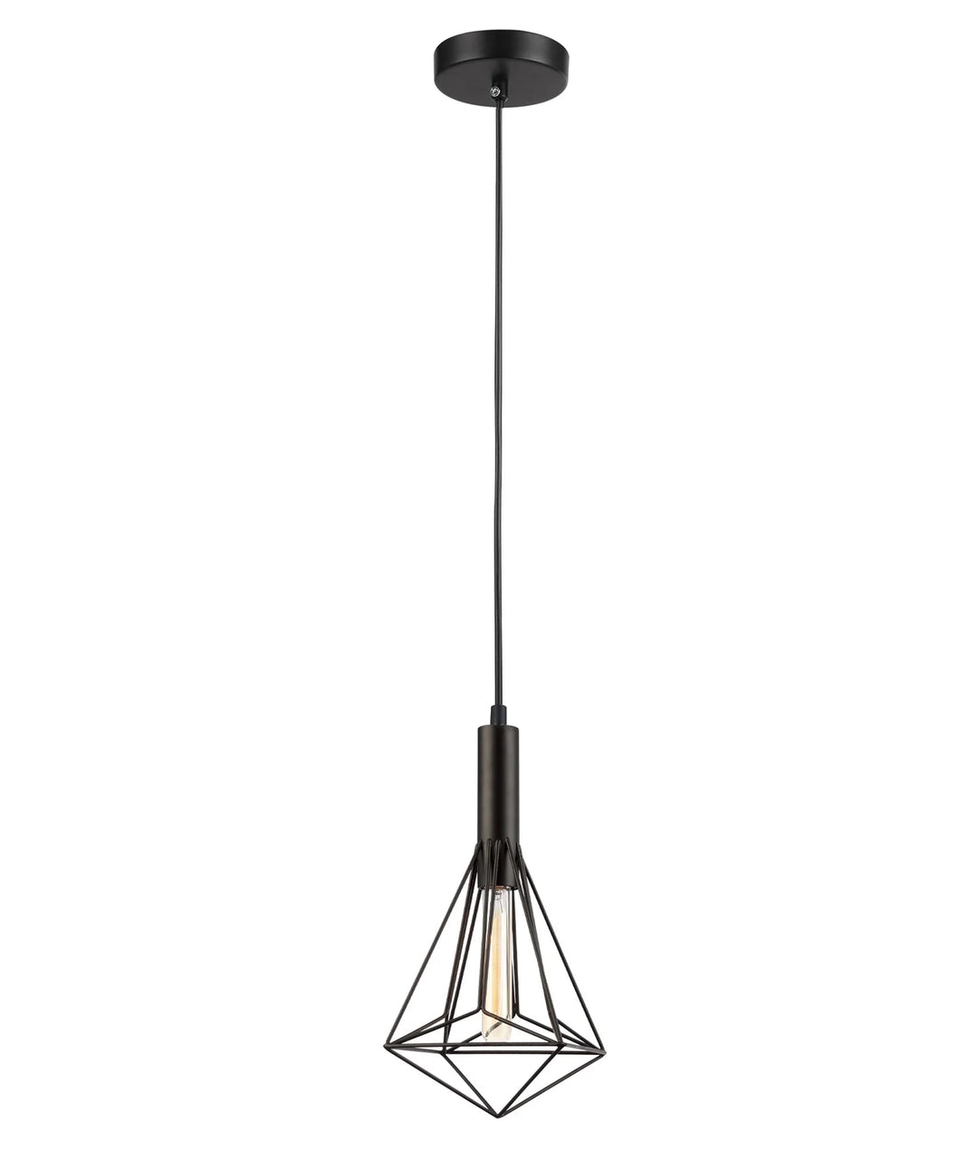 BLACKBAND & WHITEBAND: Diamond Shape Bird Cage Pendant Lights Black Pendant