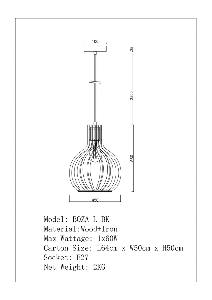 BOAZ Large Pendant Pendant