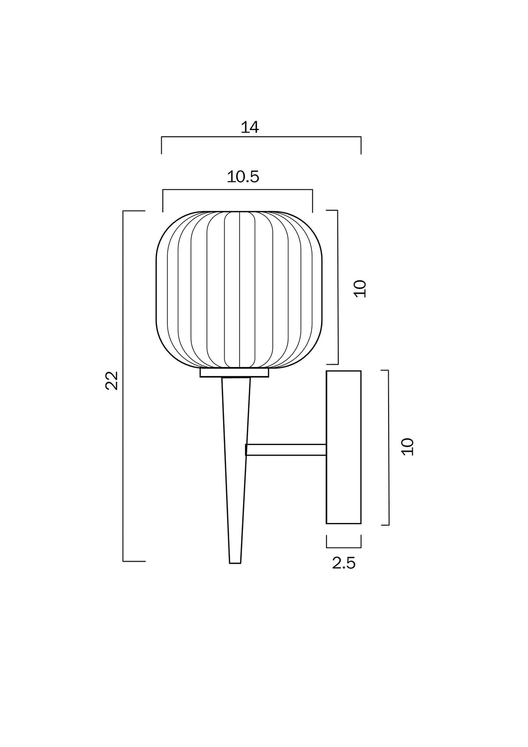 TELBIX BOBO 1 WALL LIGHT WALL LIGHT