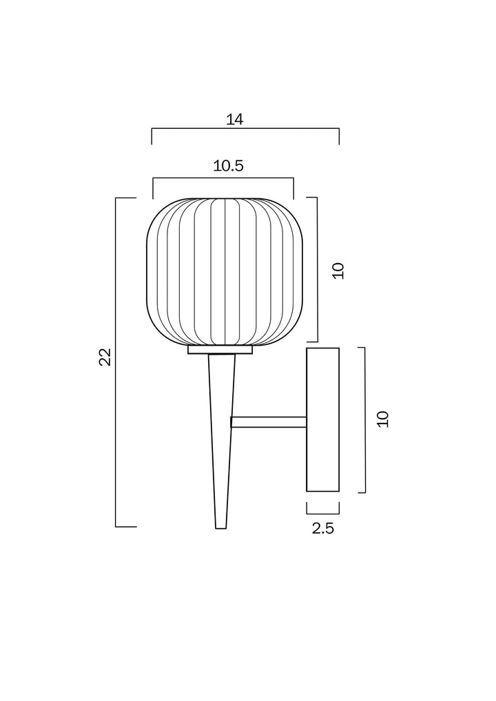 TELBIX BOBO 1 WALL LIGHT WALL LIGHT