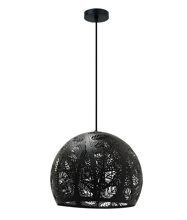 BOTANICA: Bohemian Embossed Dome Shape Pendant Lights Black Pendant