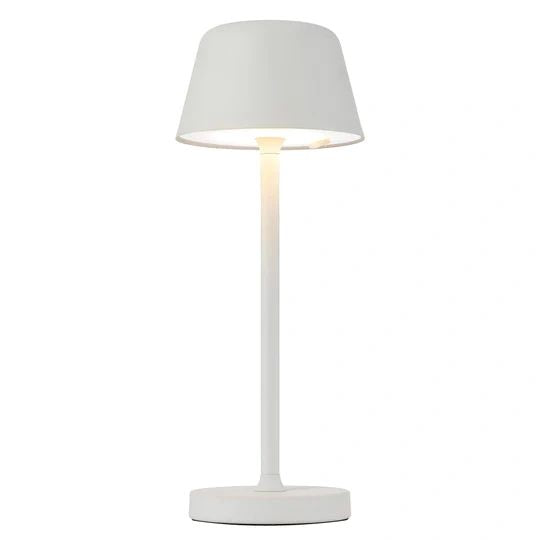 TELBIX BRIANA RECHARGEABLE TABLE LAMP WHITE TABLE LAMP