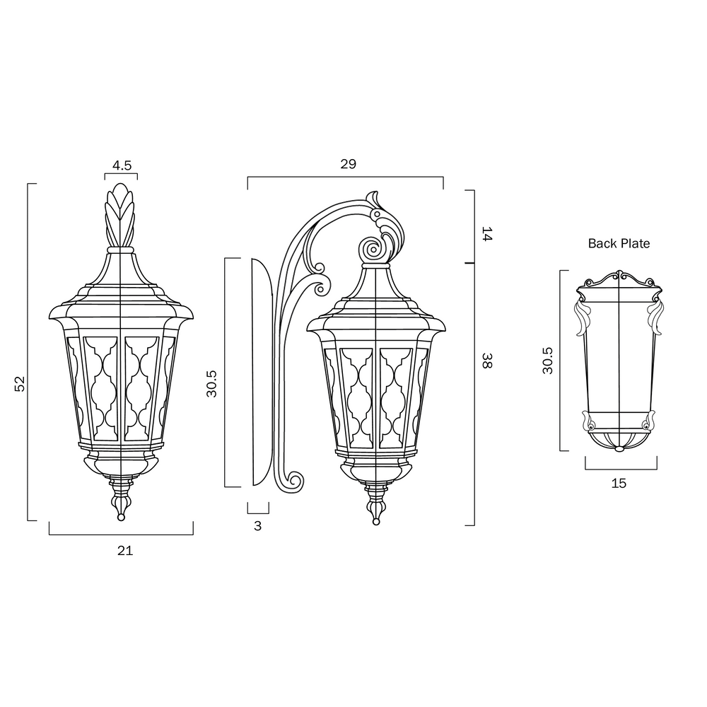 BRINLEY 28/35 EXTERIOR WALL LIGHT WALL LIGHT