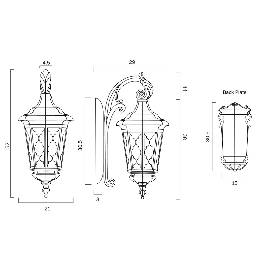 BRINLEY 28/35 EXTERIOR WALL LIGHT WALL LIGHT