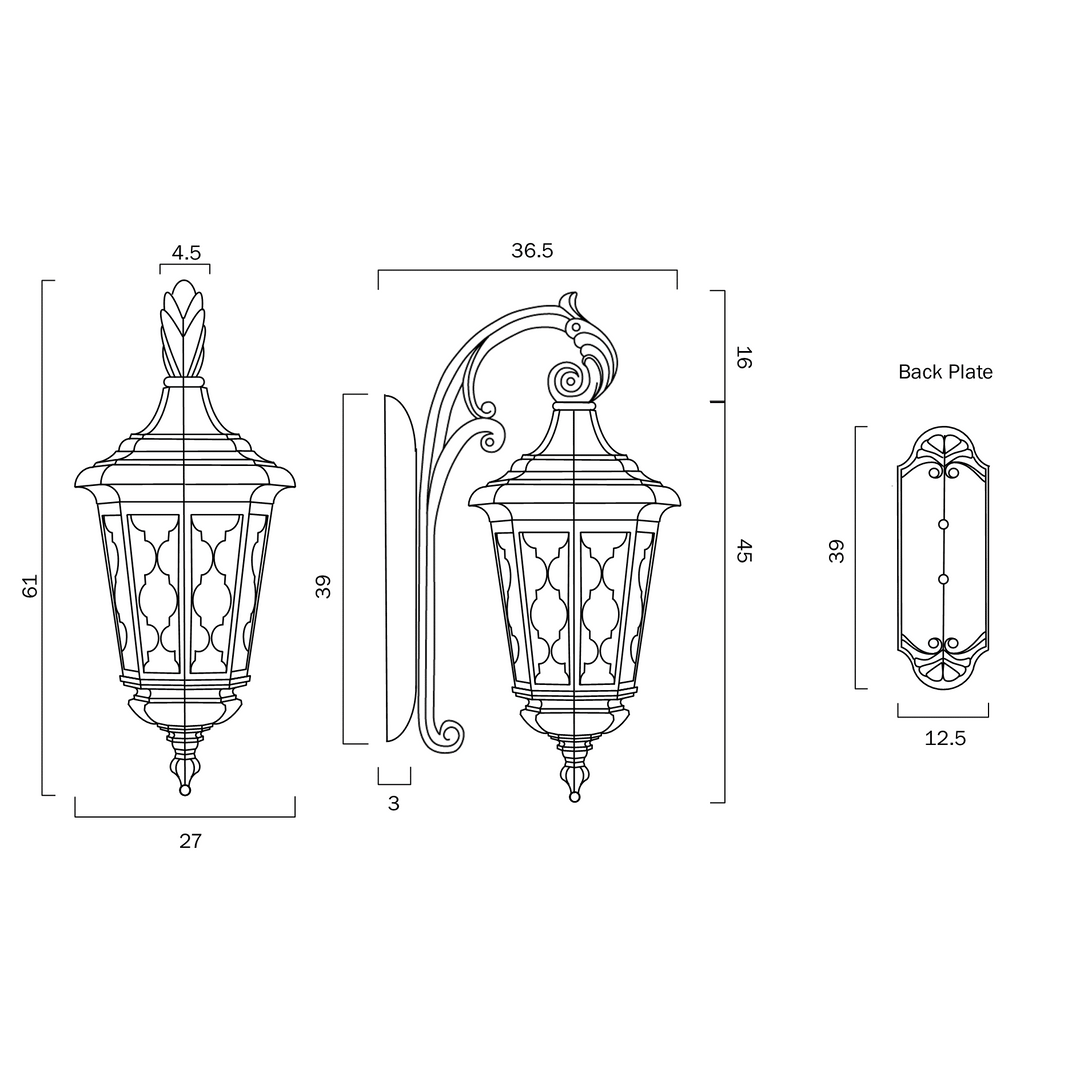 BRINLEY 28/35 EXTERIOR WALL LIGHT WALL LIGHT