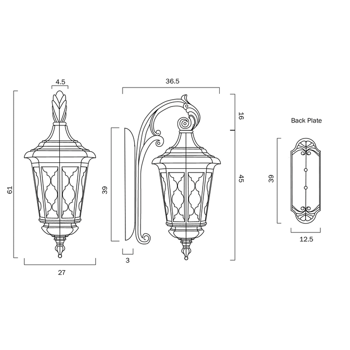BRINLEY 28/35 EXTERIOR WALL LIGHT WALL LIGHT