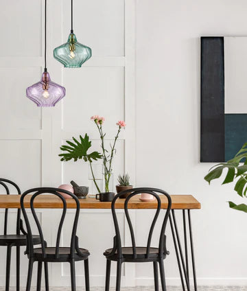 CAMPANA: Interior Wine Glass Shape Ribbed Pendant Lights Pendant