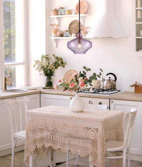 CAMPANA: Interior Wine Glass Shape Ribbed Pendant Lights Pendant