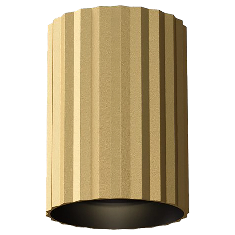 Calibo Canary Fluted 150mm Surface Mounted Downlight Brass Downlight